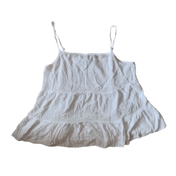 Woolworths White tiered flowy adjustable spaghetti strap size 18 - Picture 3 of 6